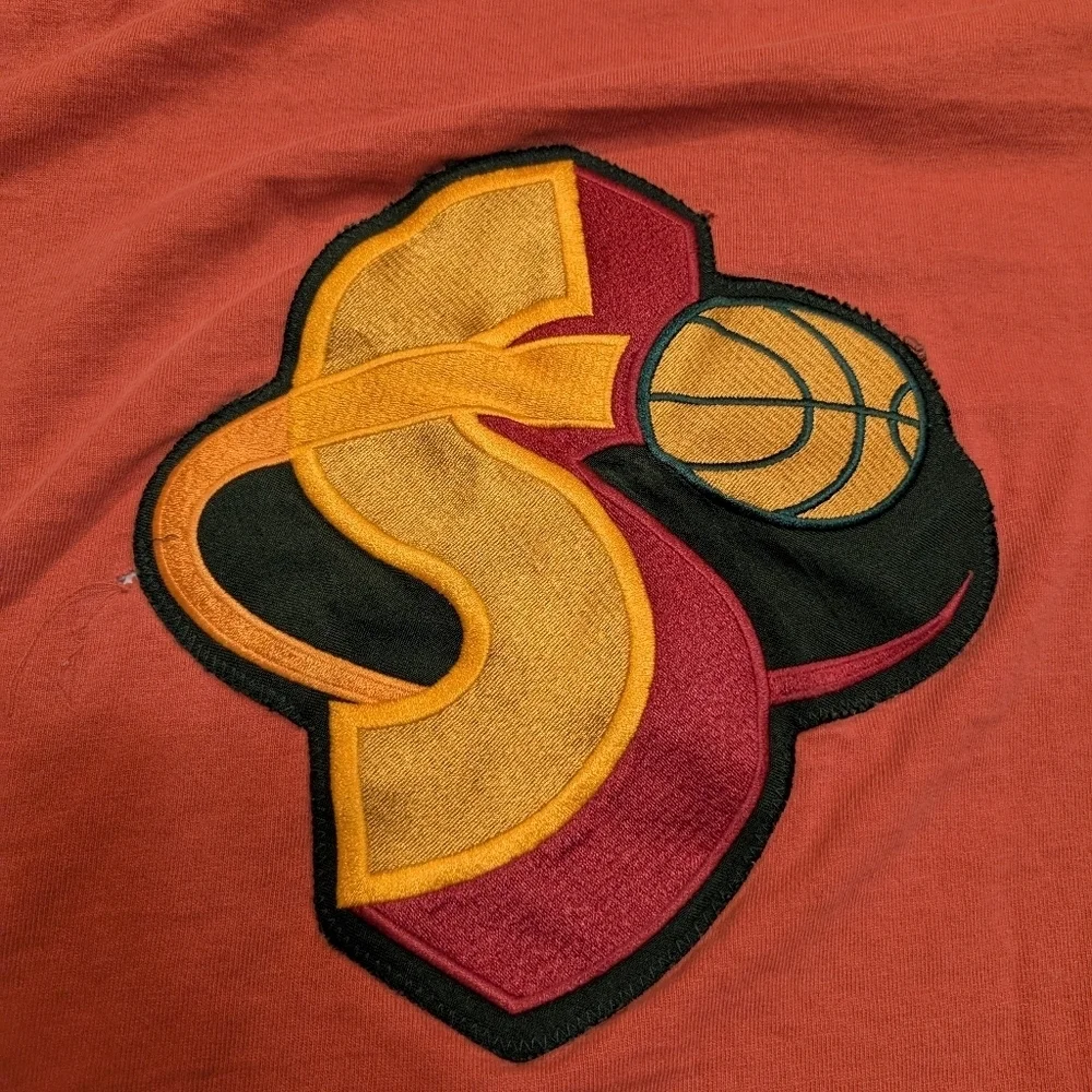 VTG 90s Champion Seattle Sonics Shooting Shirt Mens XL Flaws - Picture 8 of 12